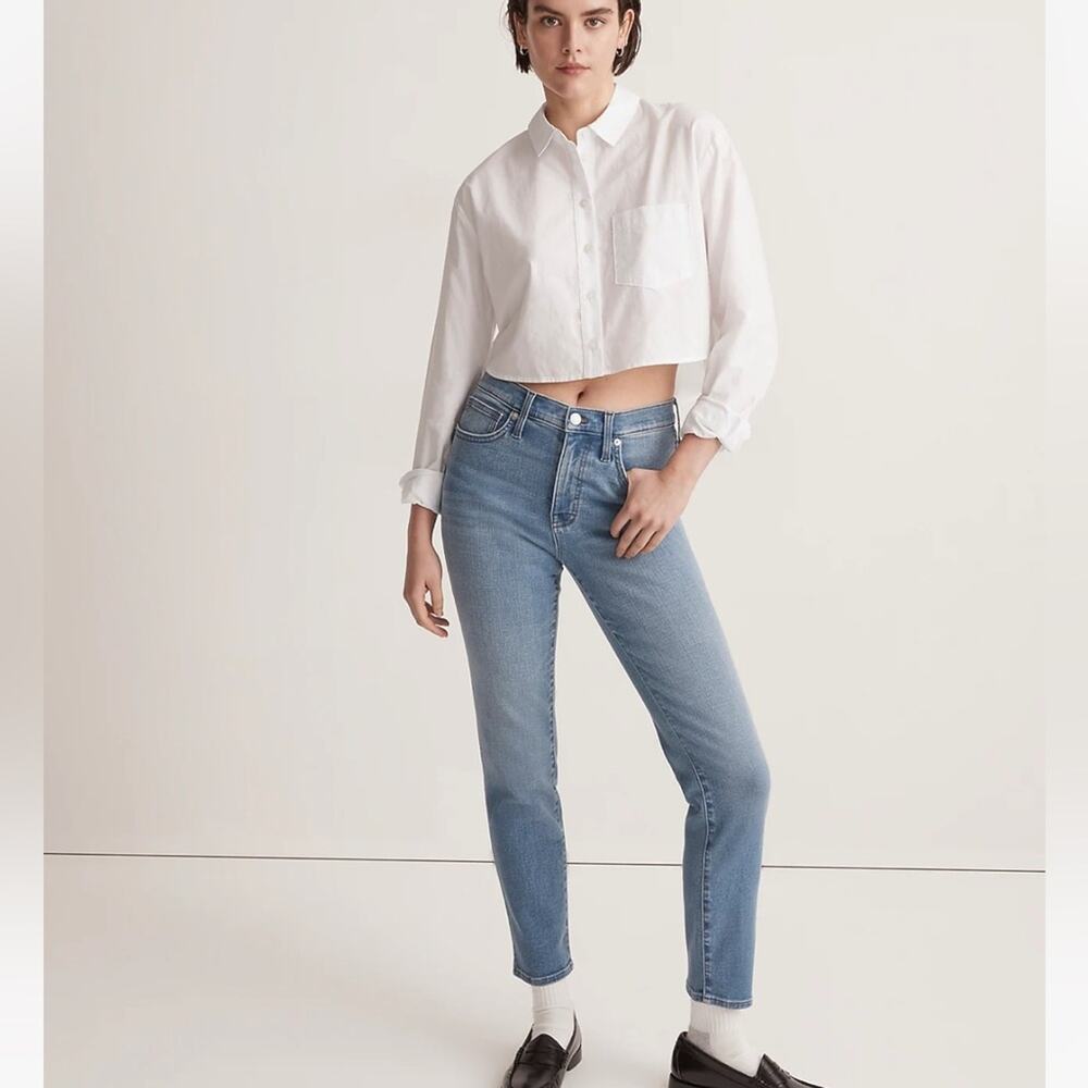 NWT Madewell Mid Rise Stovepipe Jeans